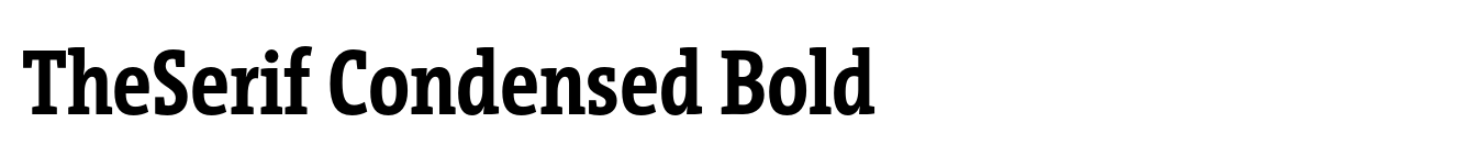TheSerif Condensed Bold